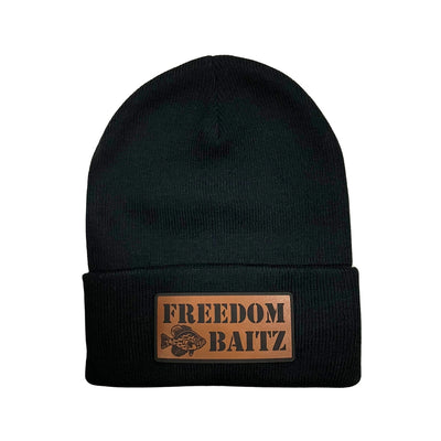 Logo Leather Patch Beanie