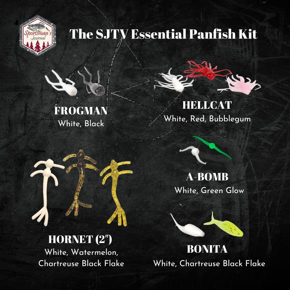 Plastics included in the Sportsman's Journal TV Essential Panfish Kit